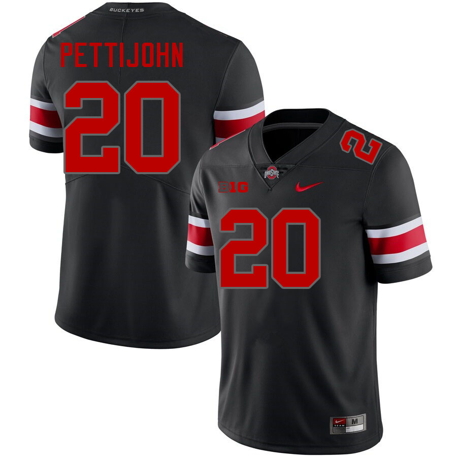 #20 Riley Pettijohn Ohio State Buckeyes Jersey College Football Uniforms-Blackout #20 Riley Pettijohn Ohio State Buckeyes Jersey College Football Uniforms-Blackout